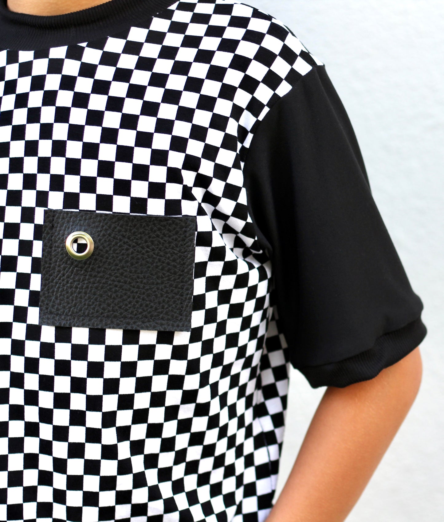 R-MR.O CHECKERS PRINT SHIRT