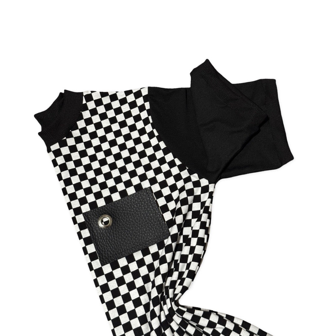R-MR.O CHECKERS PRINT SHIRT