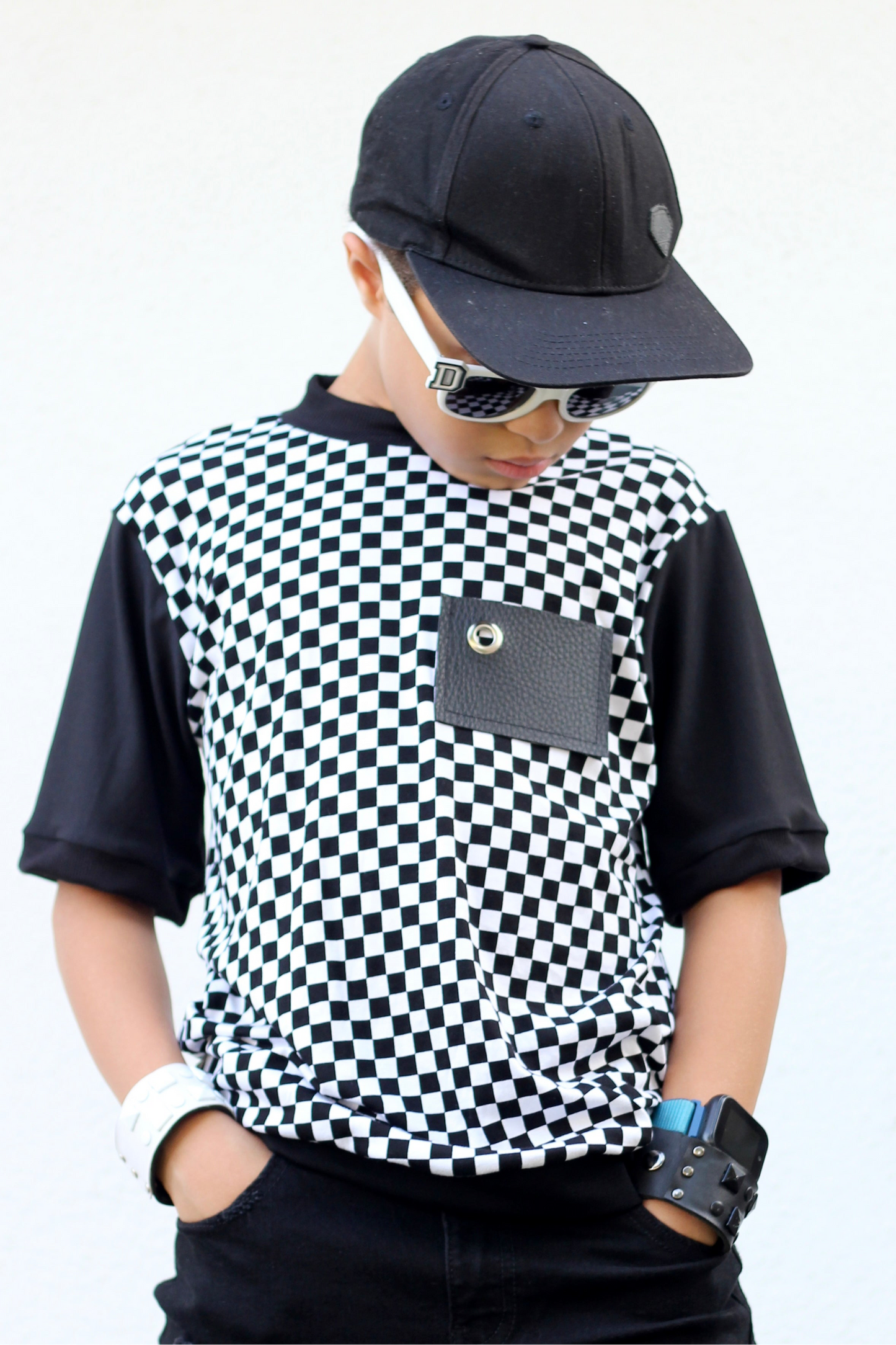 R-MR.O CHECKERS PRINT SHIRT