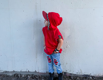 D-MR.O RED REDLINE HOODIE