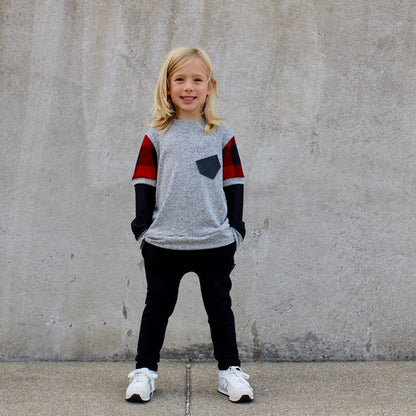 C-MR.O RED PLAID LONG SLEEVES SHIRT