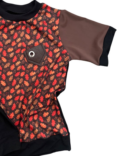 B-MR. O Autumn Noir Leaf Shirt