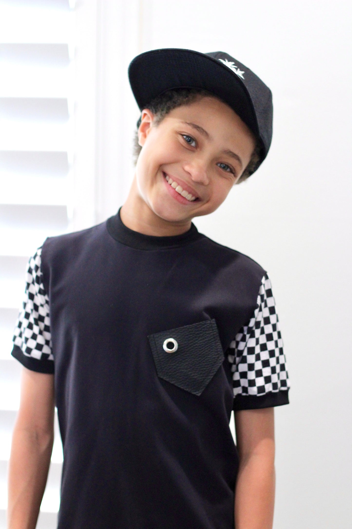 T-MR.O CHECKER SLEEVES SHIRT