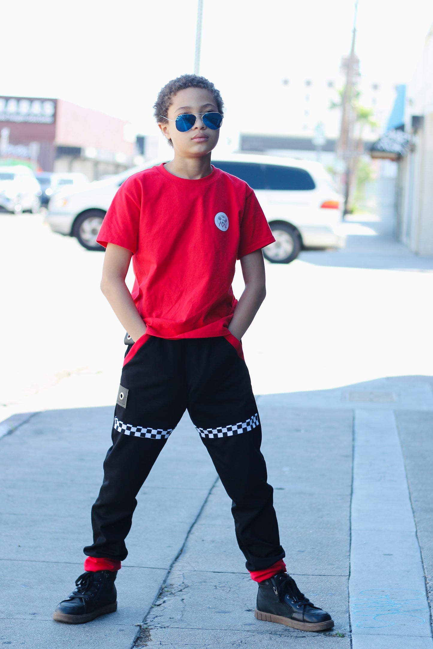 R-MR.O CHECKER ROAD JOGGERS