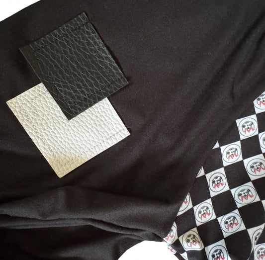 T-MR.O CLASSIC LOGO CHECKERS SLEEVES SHIRT