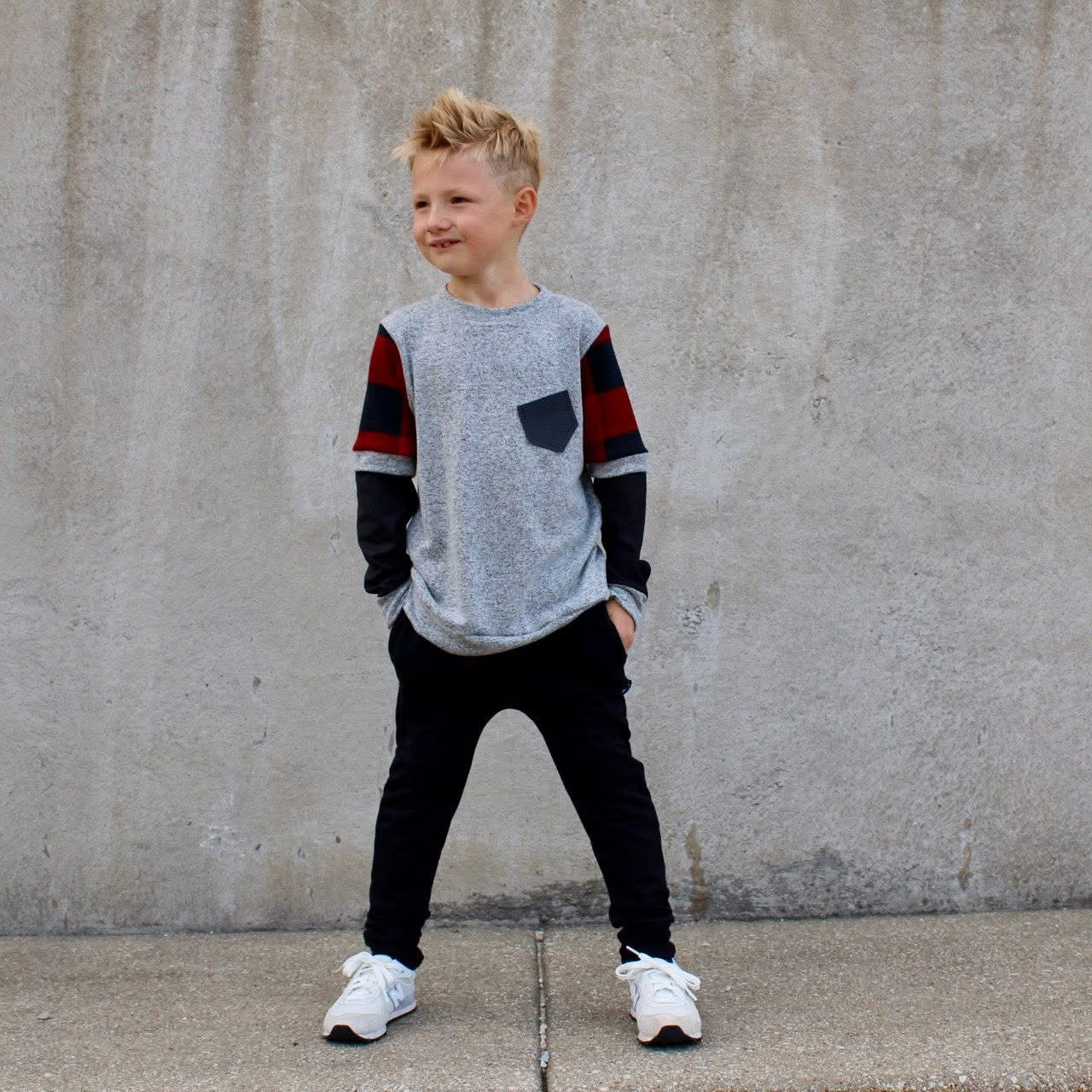 C-MR.O RED PLAID LONG SLEEVES SHIRT