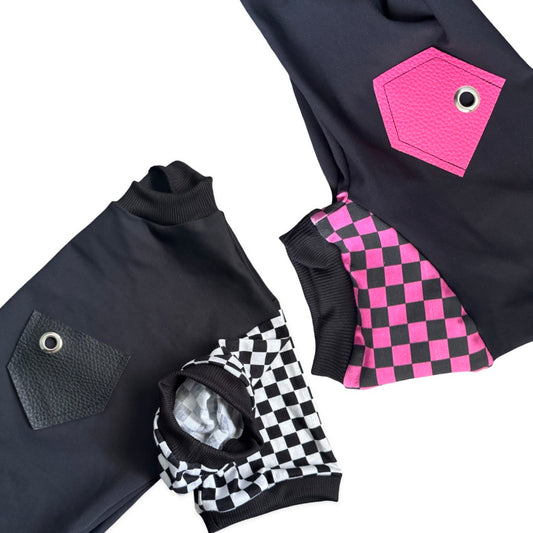 C-MR.O CHECKERS SLEEVES SHIRT