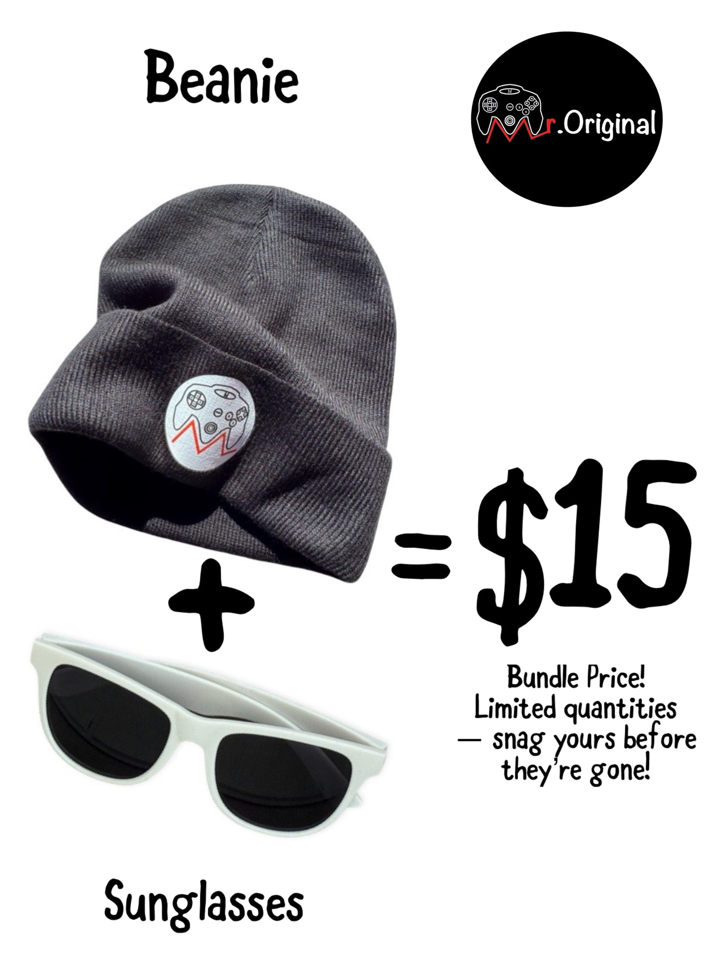 A-MR.O LOGO BEANIE+SUNGLASSES COMBO