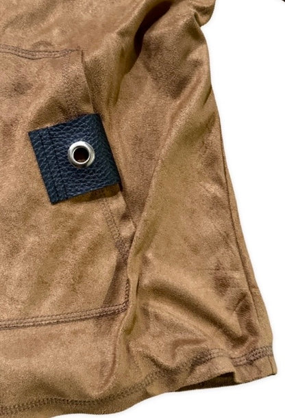E-MR.O FALL SUEDE HOODIE (Short or Long Sleeves)