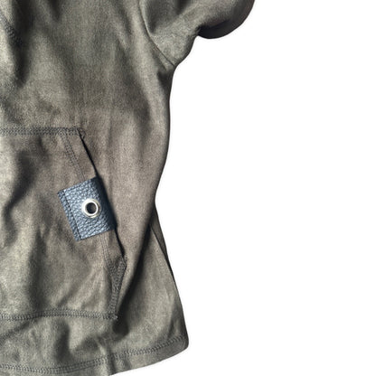 E-MR.O FALL SUEDE HOODIE (Short or Long Sleeves)