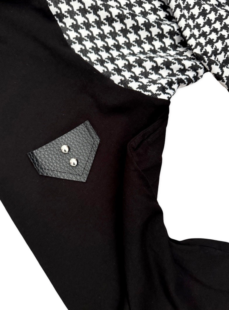 B-MR.O BLACK HOUNDSTOOTH SHIRT