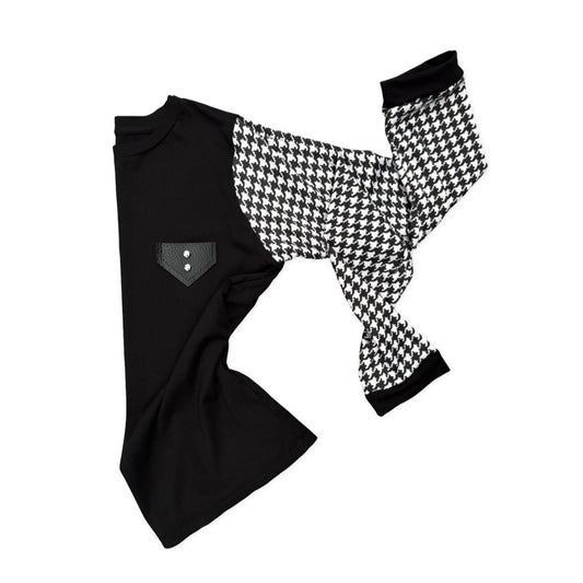 B-MR.O BLACK HOUNDSTOOTH SHIRT