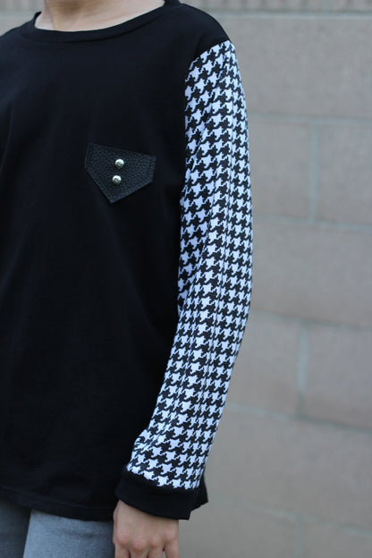 B-MR.O BLACK HOUNDSTOOTH SHIRT